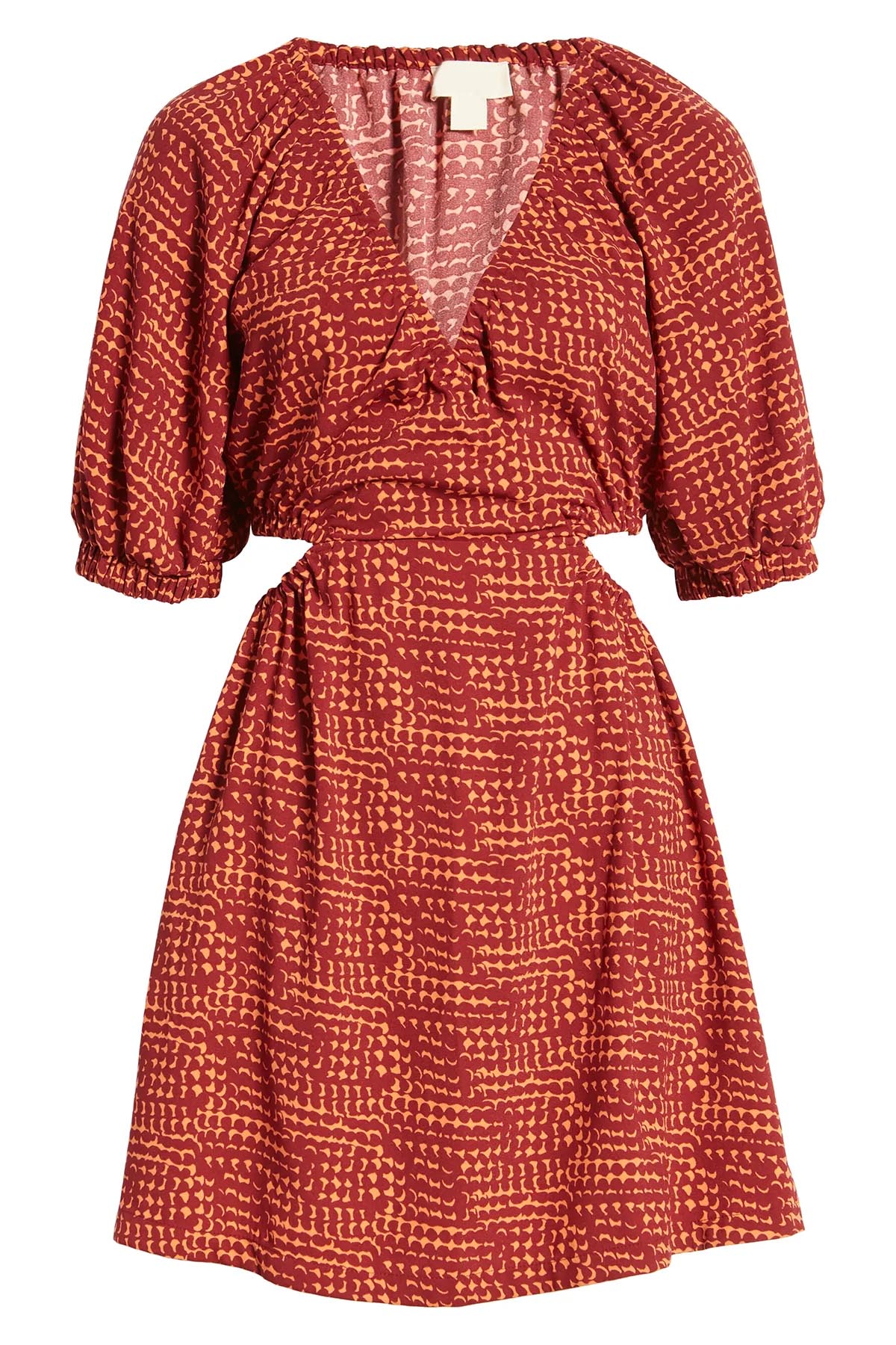 Kırmızı Desenli Elbise