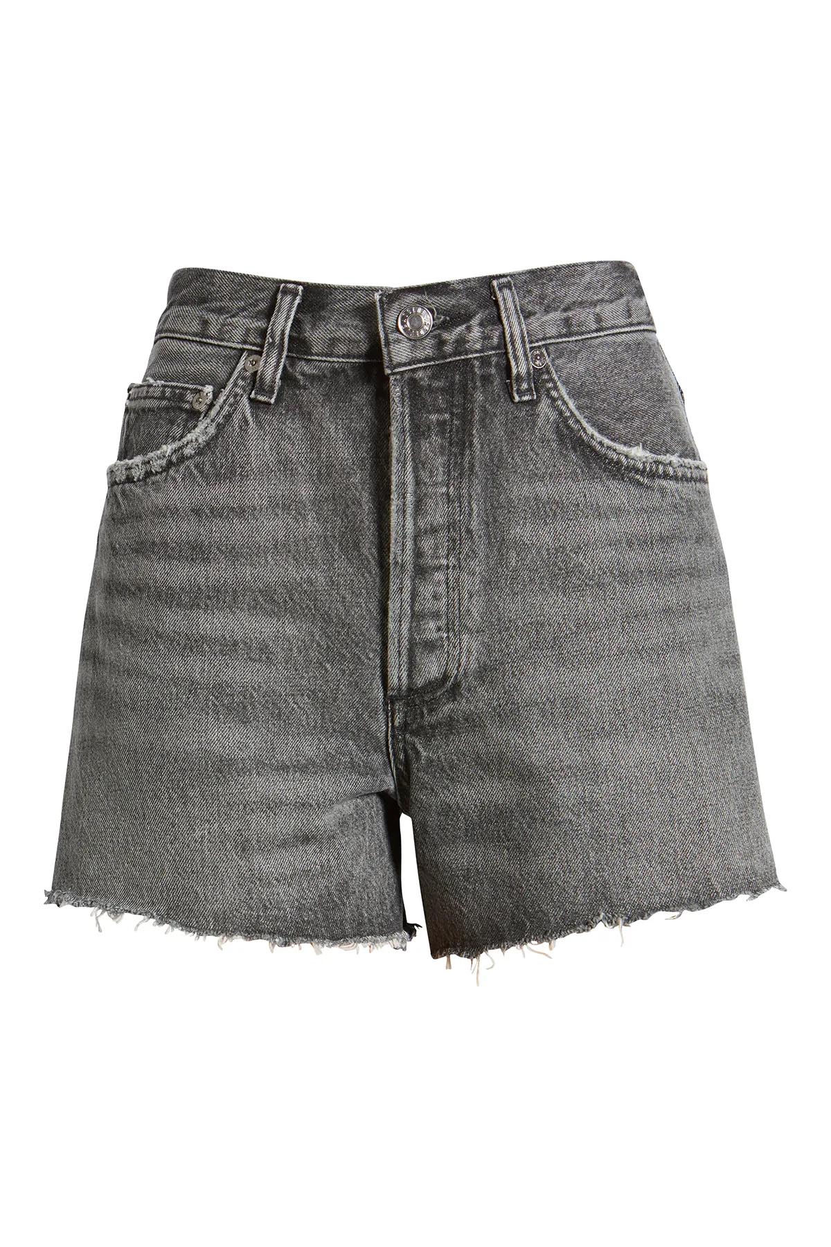 Kısa Slim Fit Gri Kot Şort