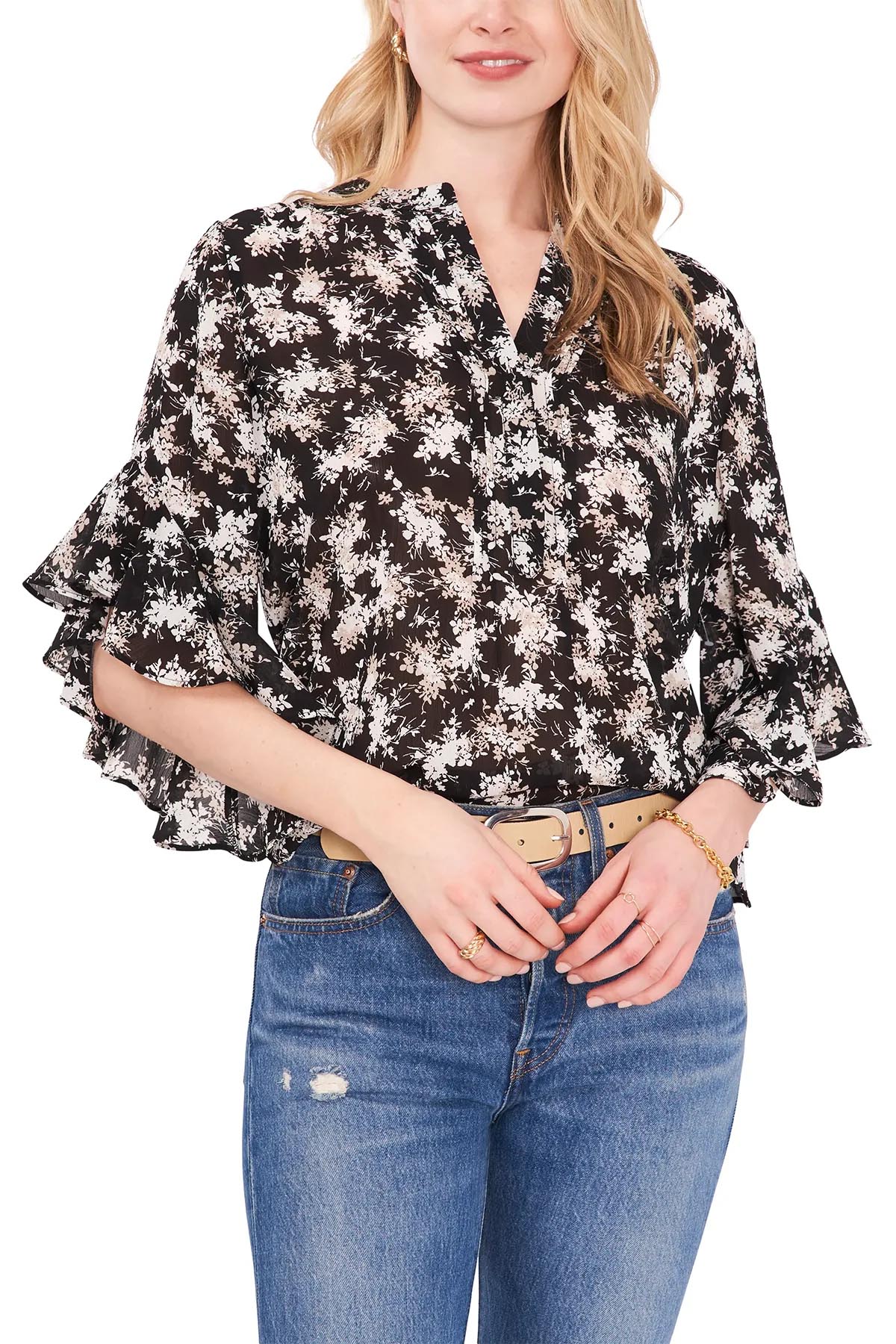 Çiçek Desenli Bluz