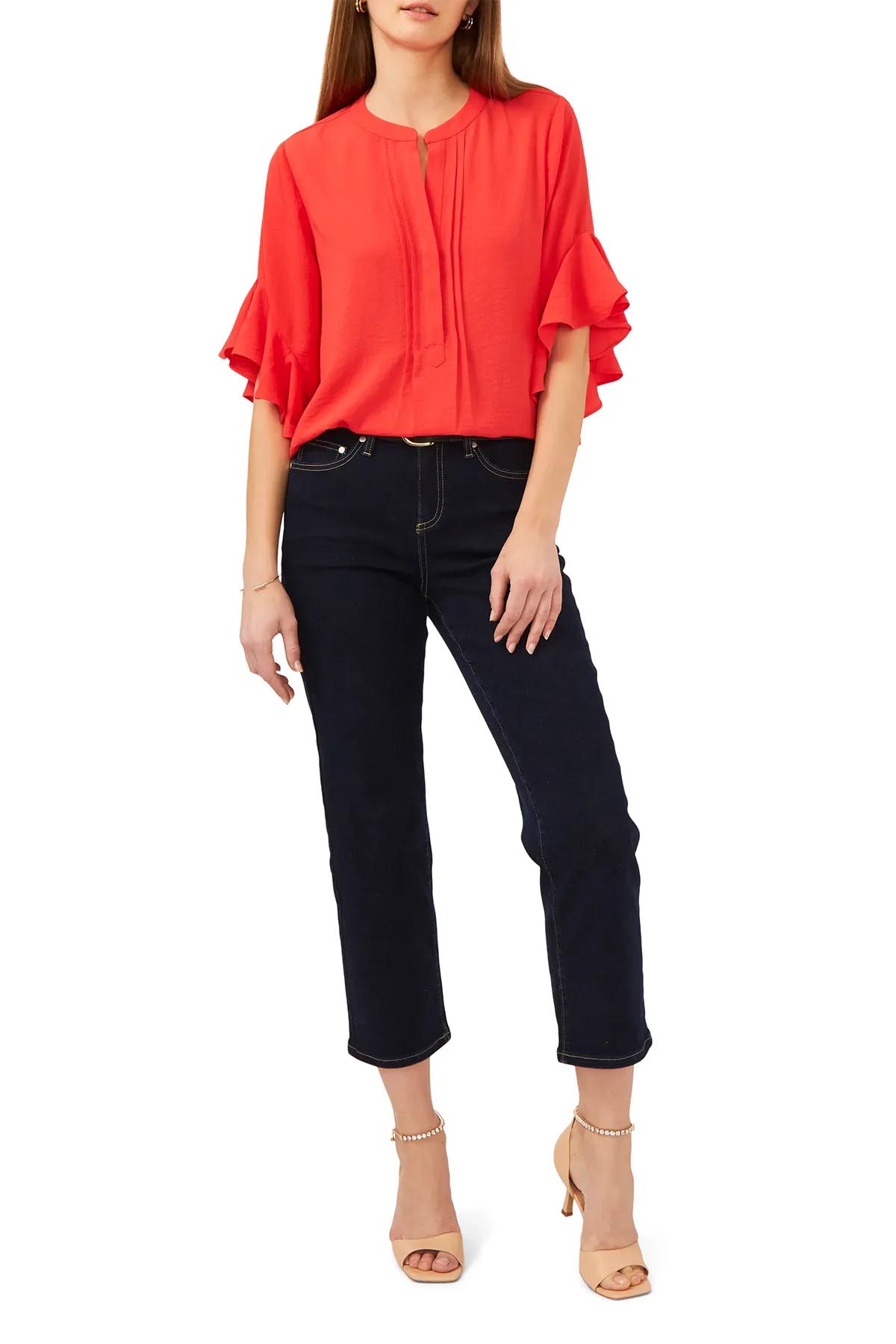 Nar Çiçeği Volanlı Bluz